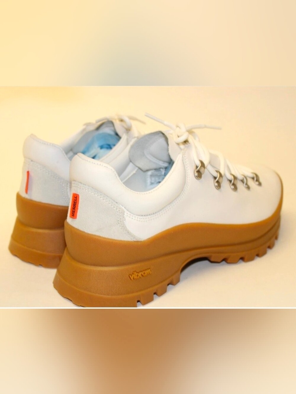 Merrell NEW Bristol Womens 10 41 White Leather WP Hiking Shoes - Picture 6 of 14